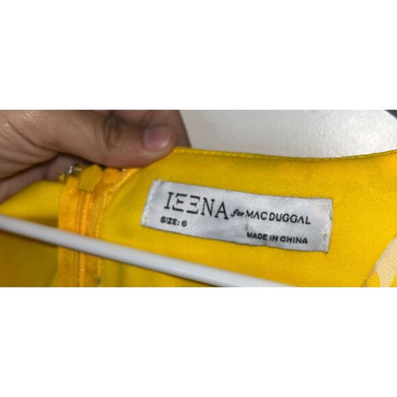 NWT. Ieena for Mac Duggal 70207 Bell Sleeve Floral Print Dress Size 6 - Picture 6 of 13